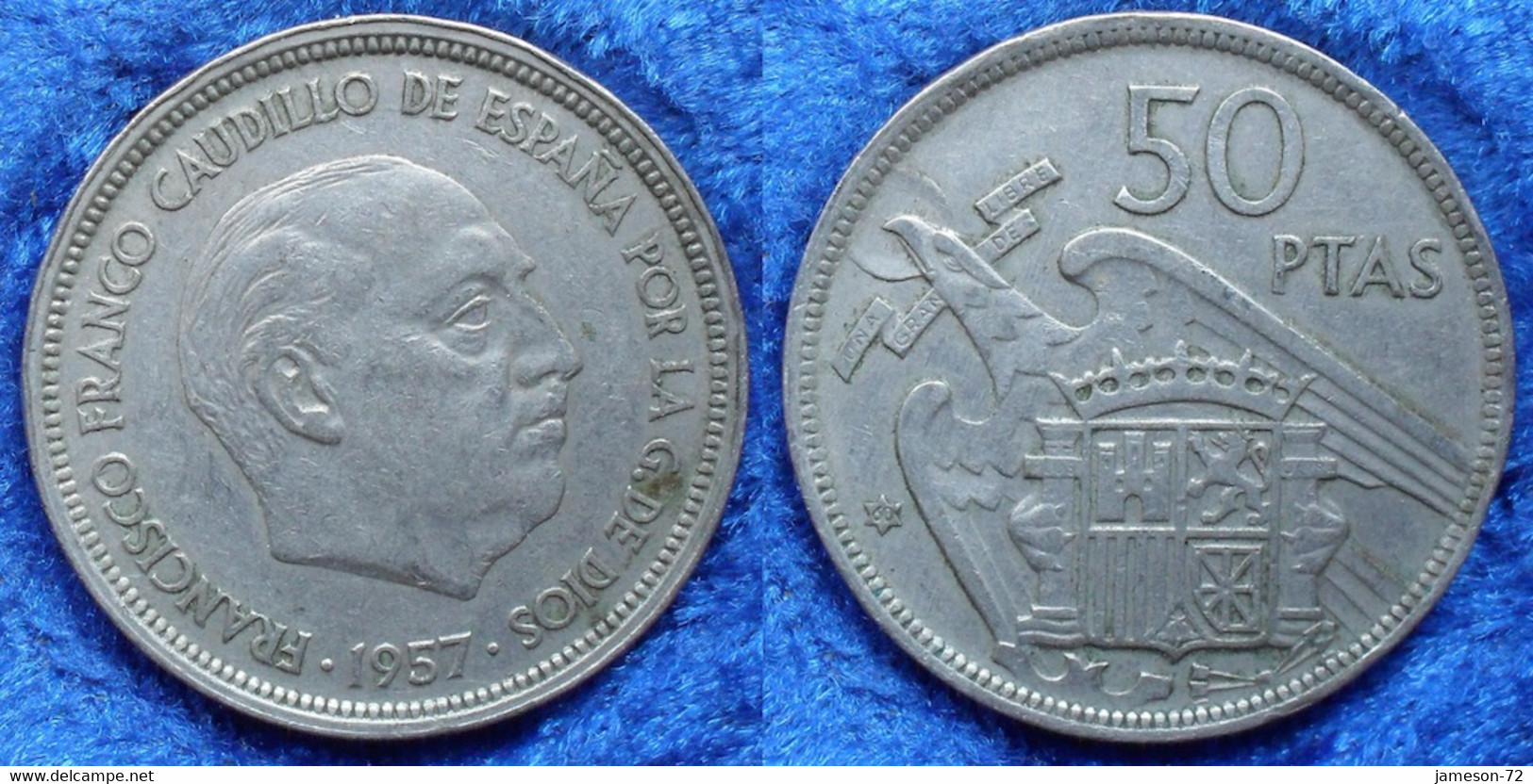 SPAIN - 50 Pesetas 1957 *60 KM# 788 F. Franco (1936-1975) - Edelweiss Coins - Andere & Zonder Classificatie