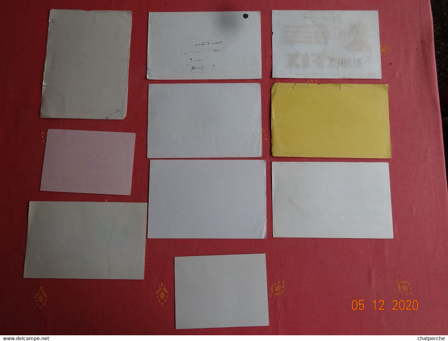 LOT 10 BUVARDS BLOTTING PAPER PAPIERS PEINTS BIJOUX COLLE MONTRE MATELAS SIMMONS TEINTURE IDEALE CADUM DINGO CLINACROME - Collections, Lots & Séries