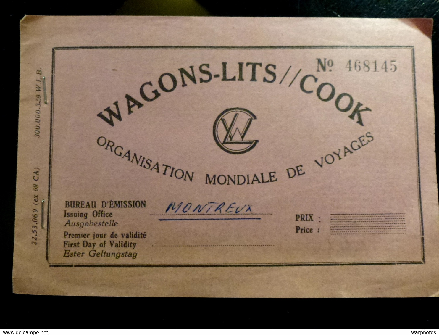 TITRES / WAGONS LITS // COOK _ 1961 - Monde