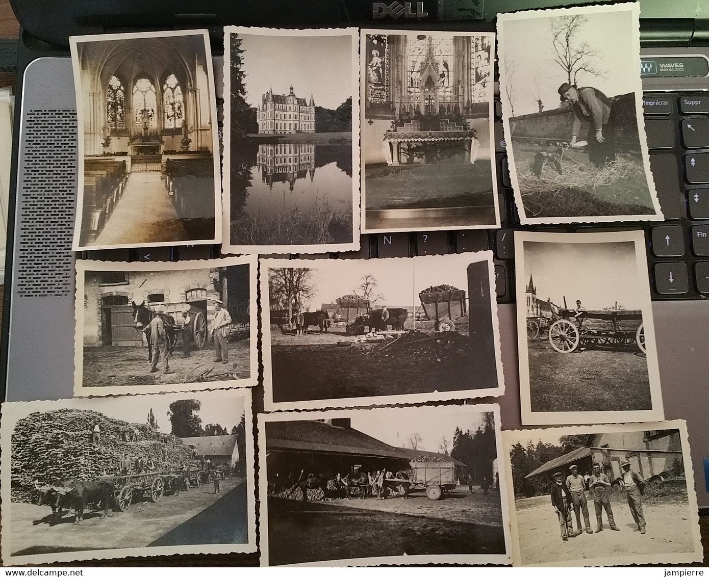 Baugy (Cher) - La Verdine - 10 Petites Photos De 1930 Sur Le Château Avec Légendes Au Verso - Baugy