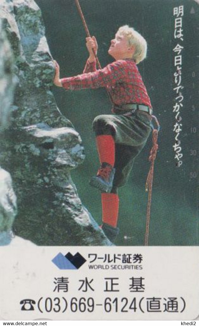 Télécarte JAPON / 110-68788 - Sport - ESCALADE Montagne - CLIMBING JAPAN Phonecard Mountain - Bergsteigen - 21 - Montagnes