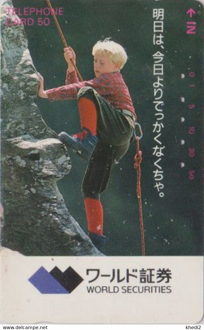 Télécarte JAPON / 110-011 - Sport - ESCALADE Montagne - CLIMBING JAPAN Phonecard Mountain - Bergsteigen - 22 - Montagnes