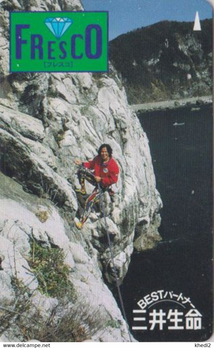 RARE TC JAPON / 110-011 ** ONE PUNCH ** - Sport - ESCALADE Montagne - CLIMBING JAPAN Phonecard Mountain - 23 - Bergen