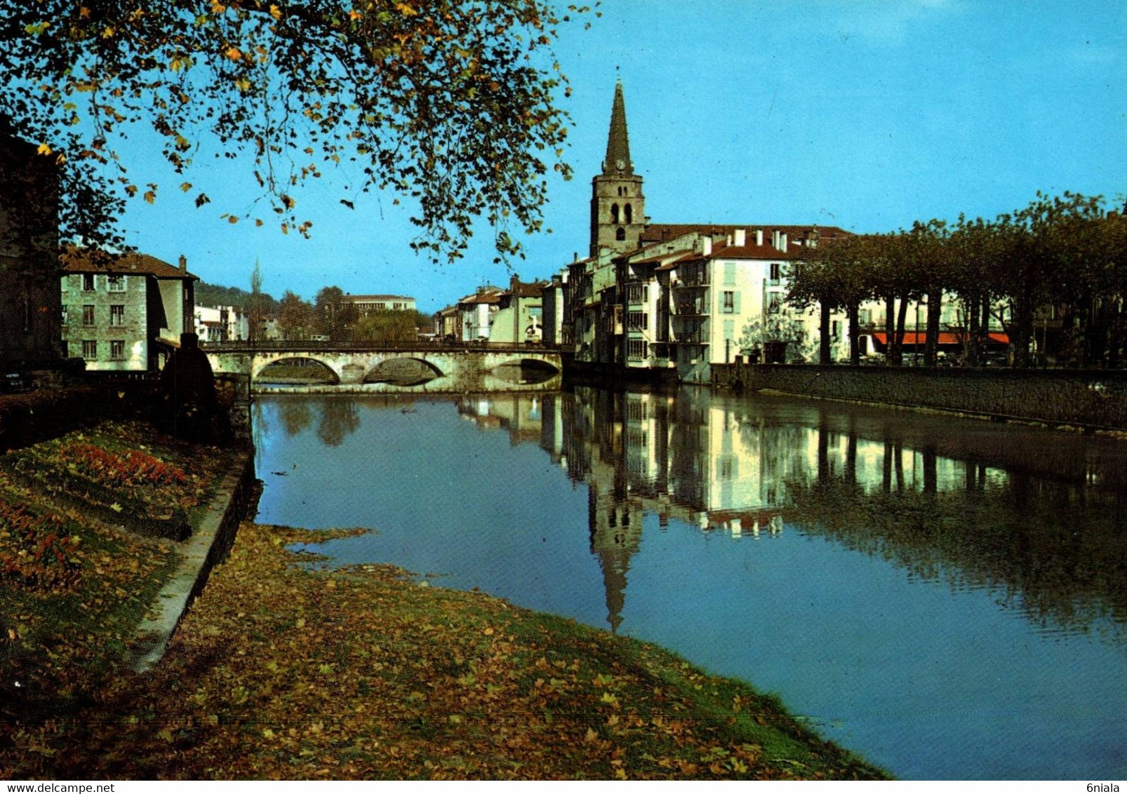 5143 Carte Postale  SAINT GIRONS L Eglise ,  Le Pont Sur Le  Salat   09 Ariège - Saint Girons