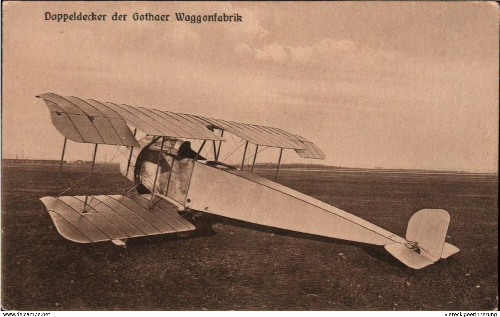 ! Alte Ansichtskarte Doppeldecker, Flugzeug, Gothaer Waggonfabrik, Verlag W. Sanke, Berlin - 1914-1918: 1st War