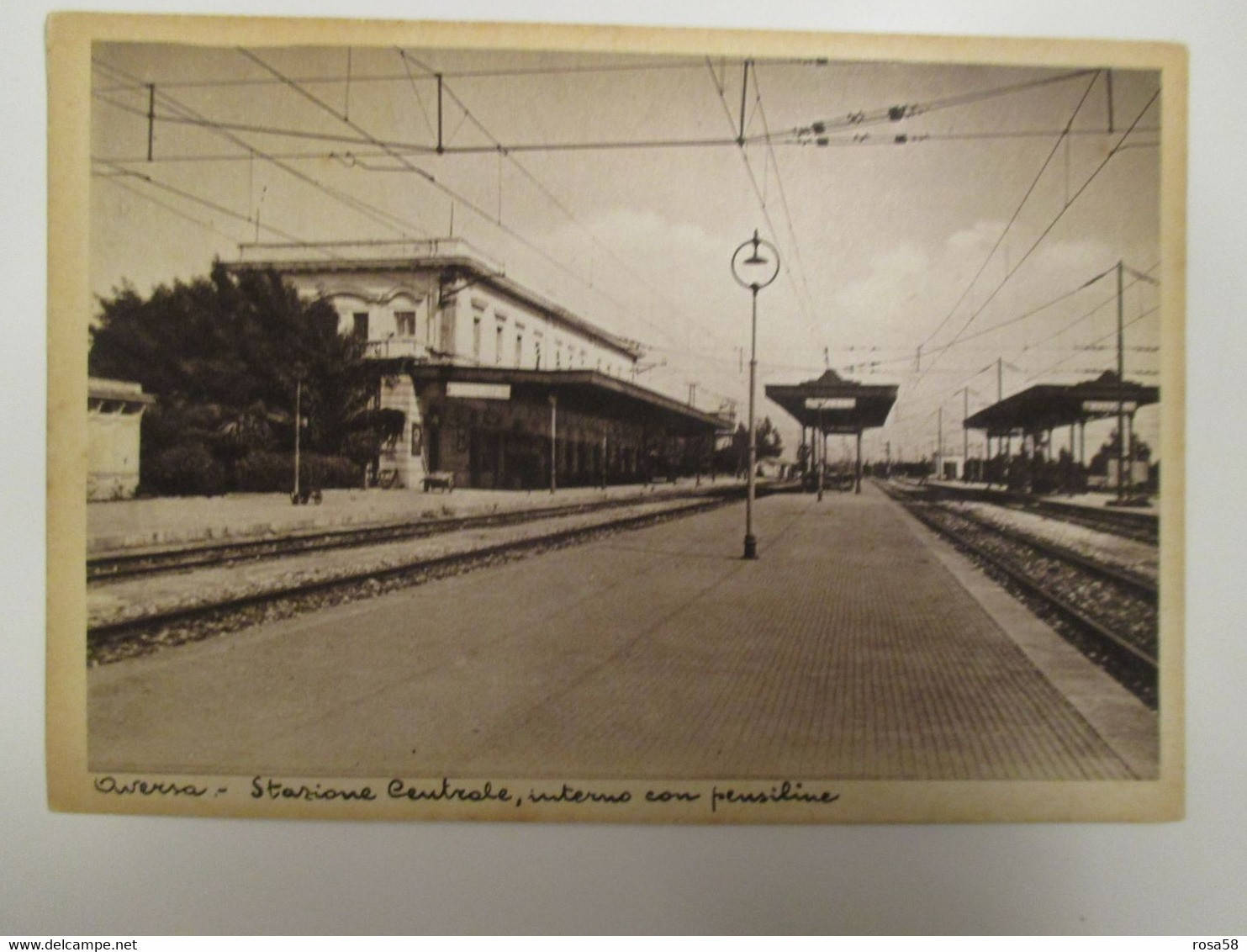 Stazione Centrale Interno Con Pensilina Ferrovie Treni Railways - Aversa