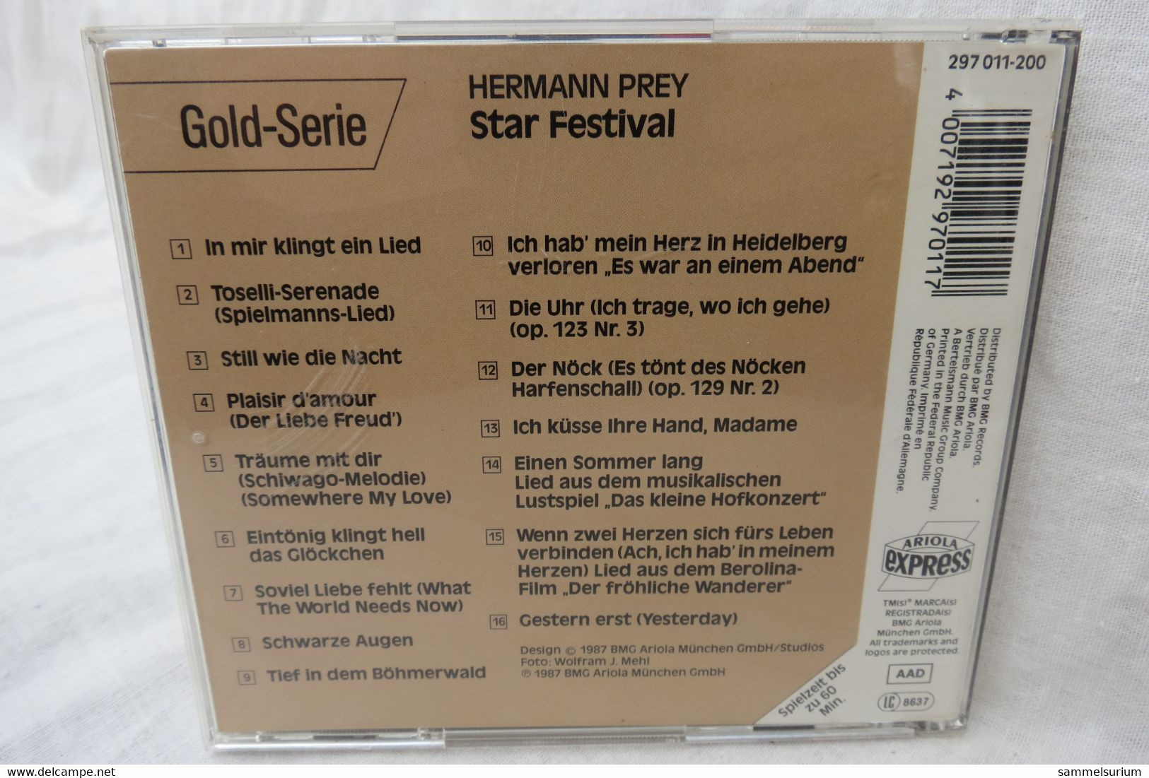 CD "Hermann Prey" Star Festival Aus Der Gold-Serie - Otros - Canción Alemana