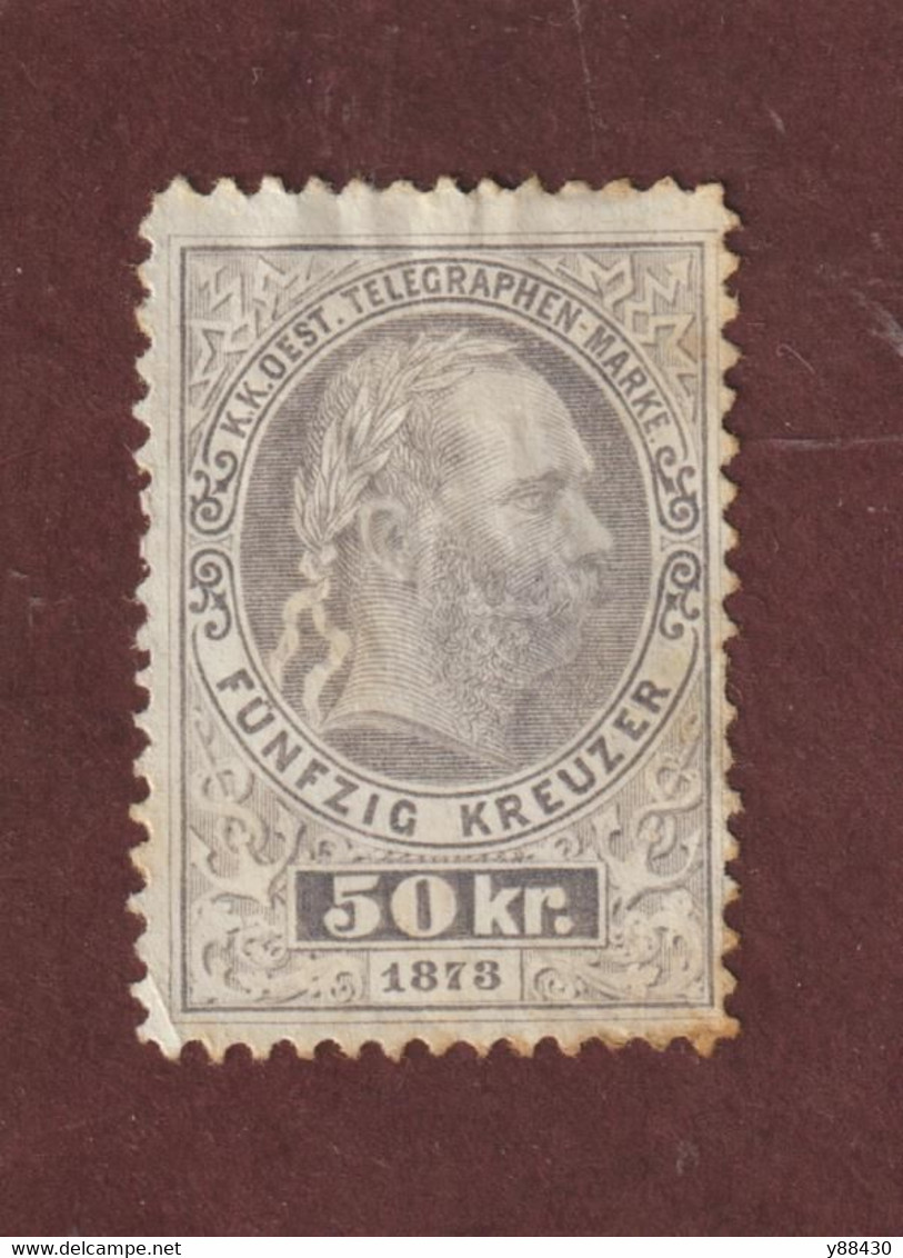 AUTRICHE De 1873 - TIMBRE TÉLÉGRAPHE - Oblitéré - En L'état...voir Les 2 Scannes - Telegraphenmarken
