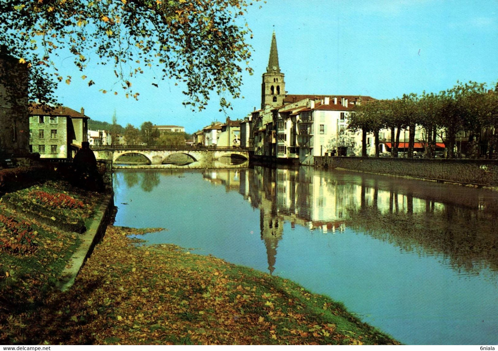 5152  Carte Postale  SAINT GIRONS  L ' Eglise  XIVe S     Le Pont  Sur Le  Salat     09 Ariège - Saint Girons