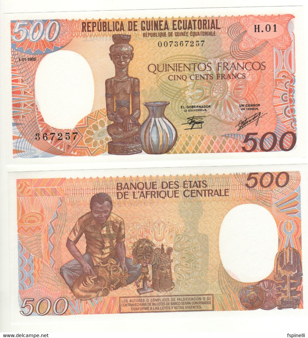 EQUATORIAL GUINEA    500 Francs   1985   P20      UNC - Guinea Ecuatorial