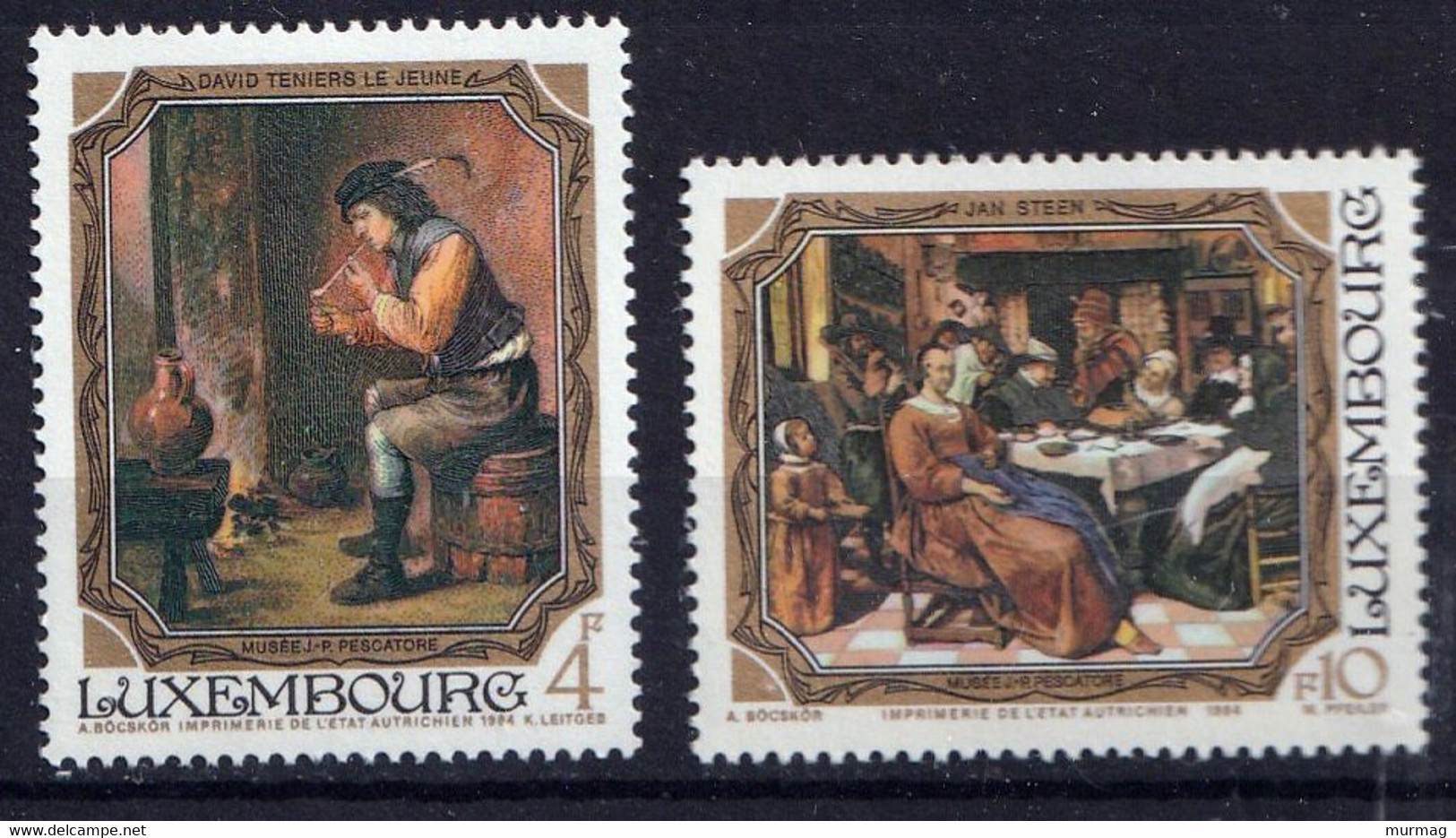 LUXEMBOURG - Eugène Delacroix, Jan Steen, David Téniers - 1984 - Other & Unclassified