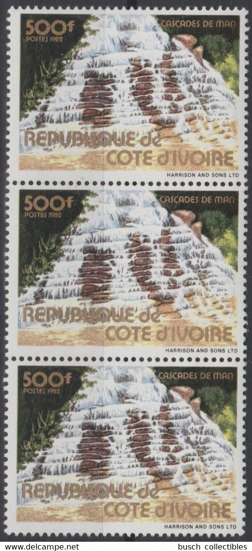 Côte D'Ivoire Ivory Coast Elfenbeinküste 1982 Mi. 764 Waterfall Wasserfälle Cascades De Man Bande Strip Streifen MNH** - Ivory Coast (1960-...)