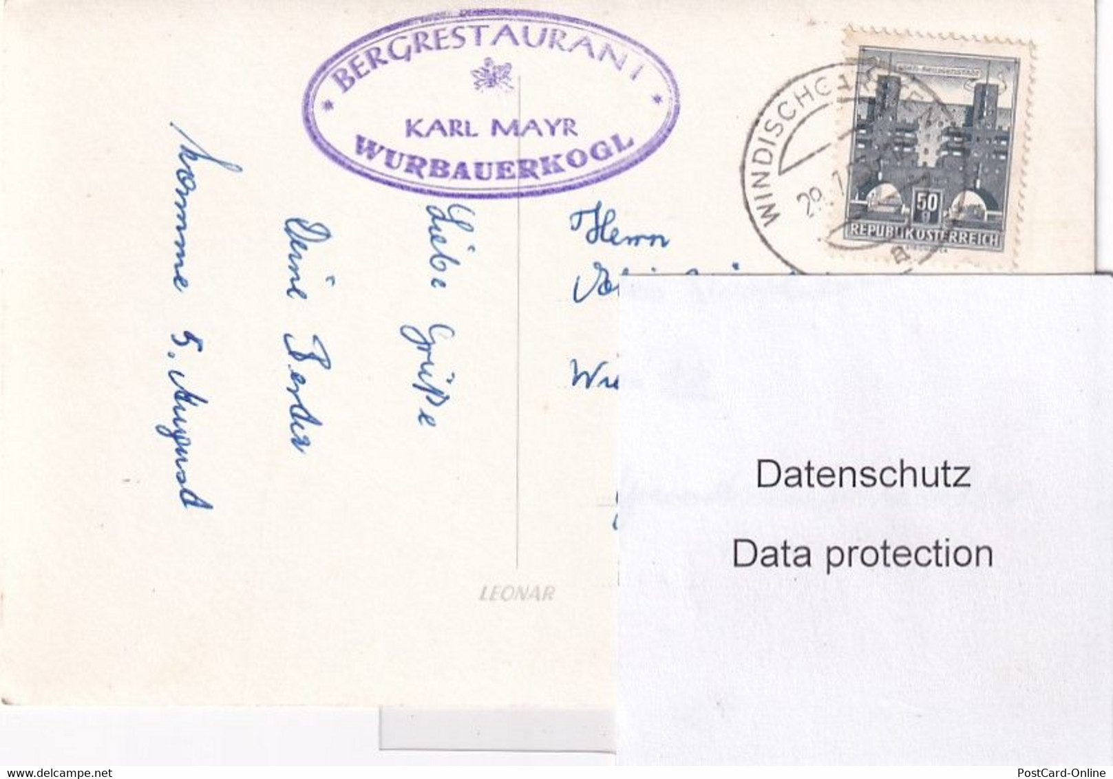 1909 - Österreich - Oberösterreich , Windischgarsten , Bergrestaurant Wurbauerkogel , Wurbauerkogl - Gelaufen 1953 - Windischgarsten