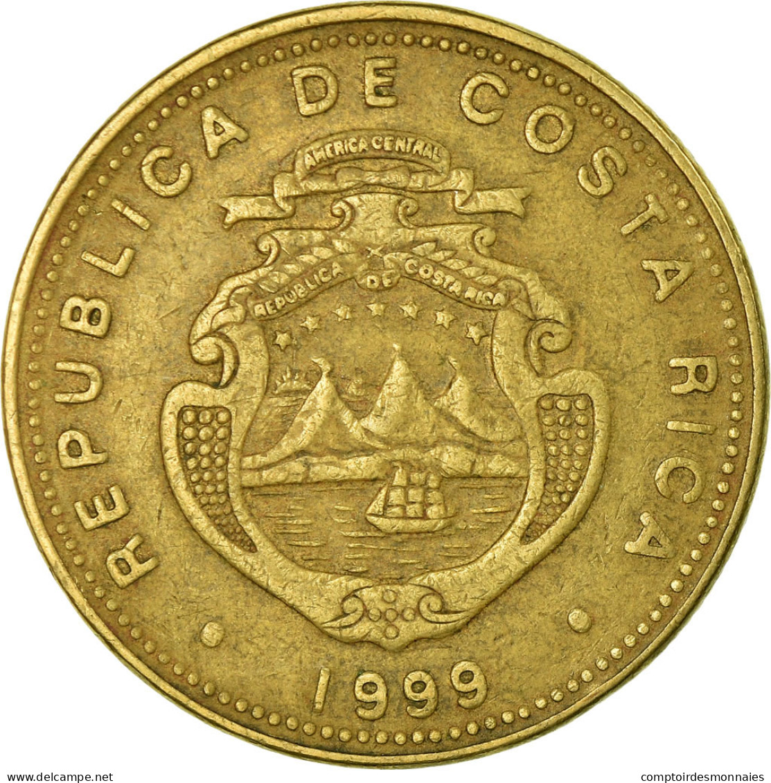 Monnaie, Costa Rica, 100 Colones, 1999, TTB, Laiton, KM:230a.1 - Costa Rica