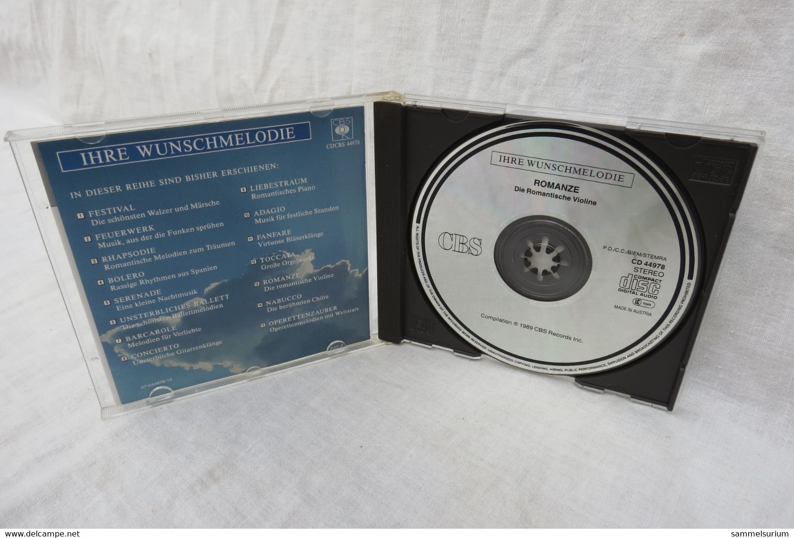 CD "Romanze" Die Romantische Violine, Wunschmelodien - Instrumentaal