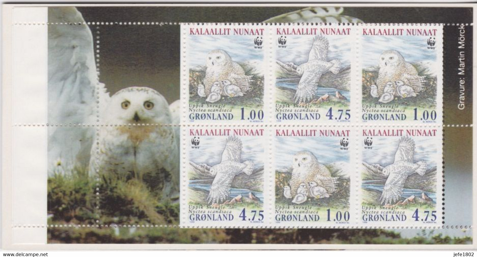 Owls - Uilen - Hibou - Eulen / Nyctea Scandiaca / WWF - 1999 - Carnets