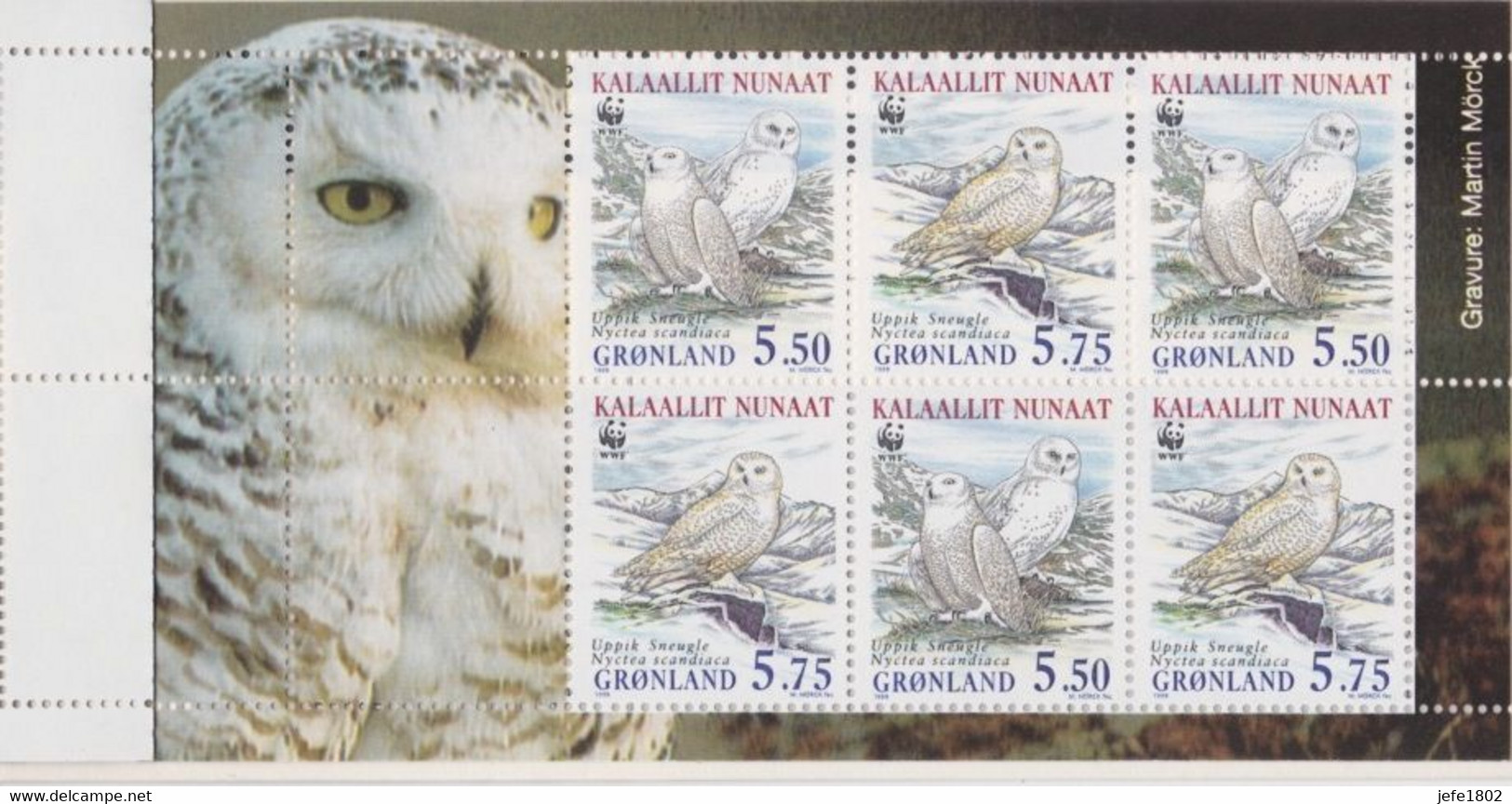 Owls - Uilen - Hibou - Eulen / Nyctea Scandiaca / WWF - 1999 - Carnets