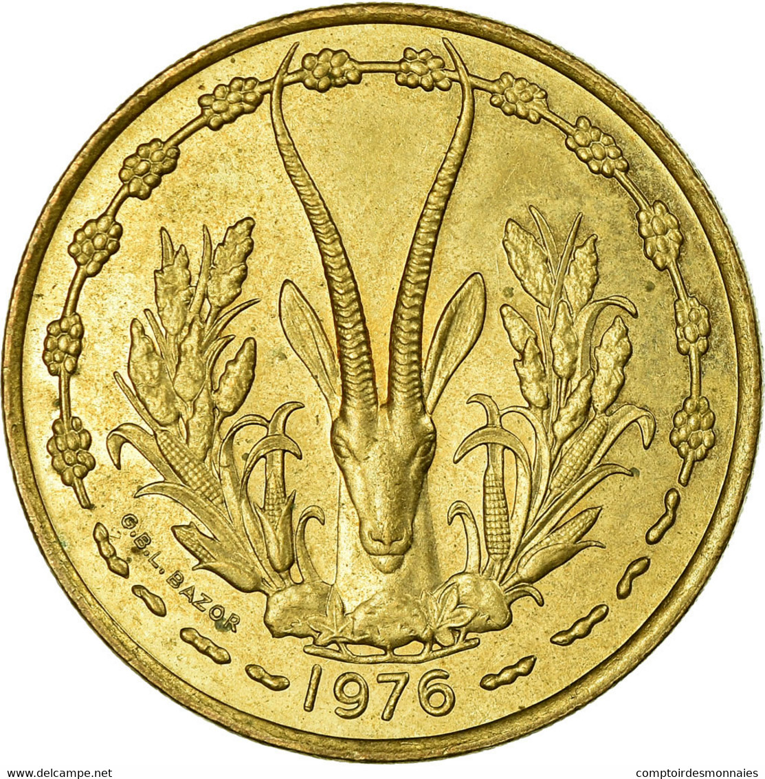 Monnaie, West African States, 25 Francs, 1976, Paris, TTB, Aluminum-Bronze, KM:5 - Ivoorkust