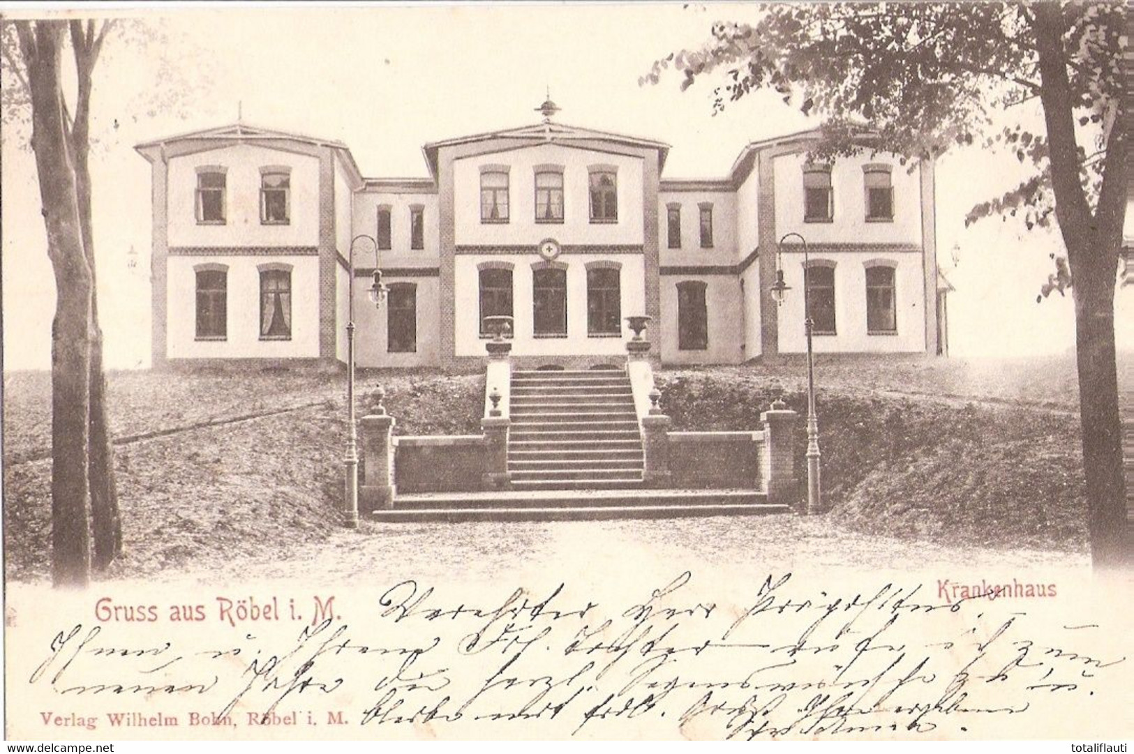 Gruss Aus RÖBEL Mecklenburg Krankenhaus Gelaufen 2.1.1903 Fast TOP-Erhaltung - Röbel