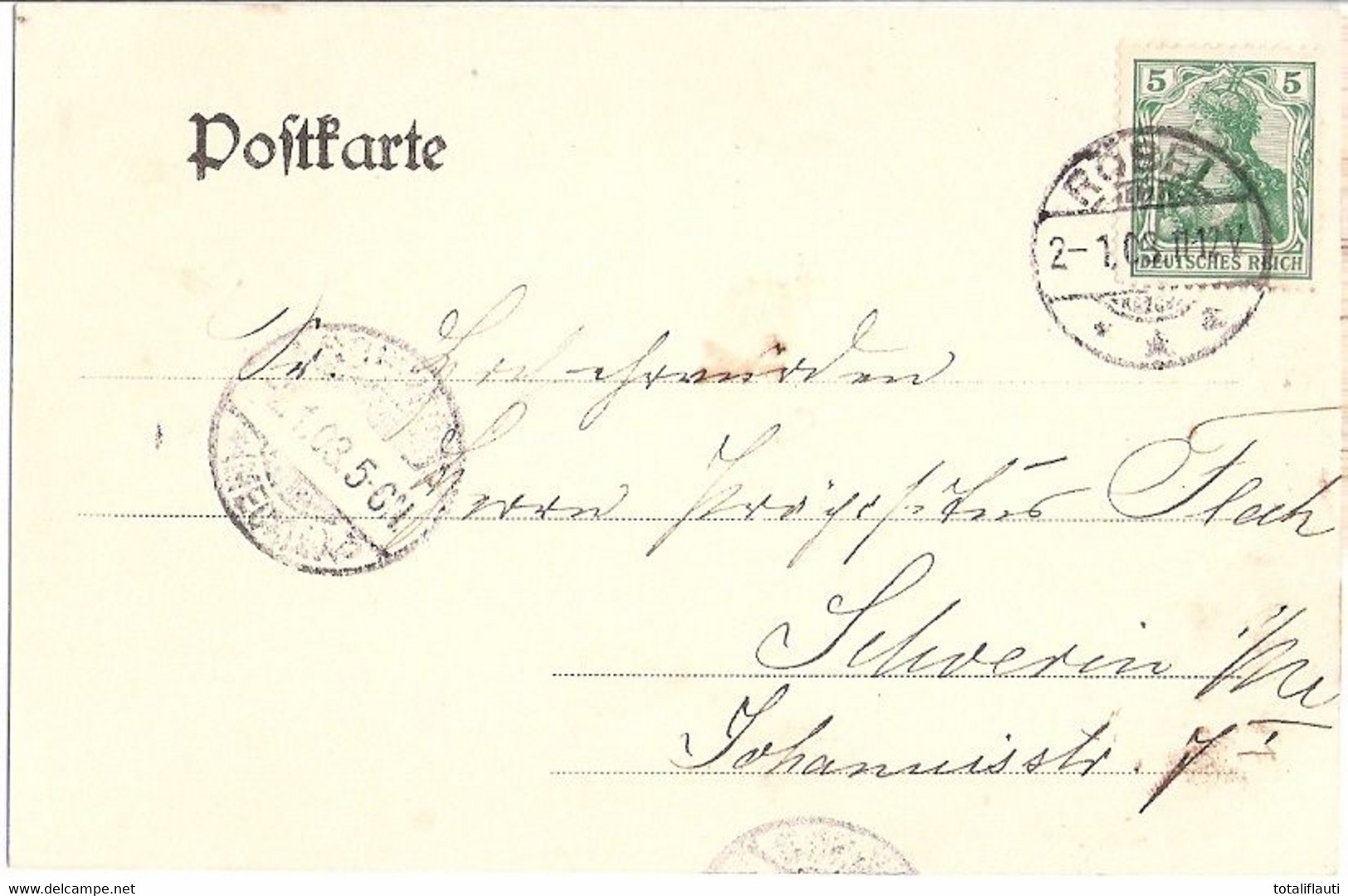 Gruss Aus RÖBEL Mecklenburg Krankenhaus Gelaufen 2.1.1903 Fast TOP-Erhaltung - Roebel