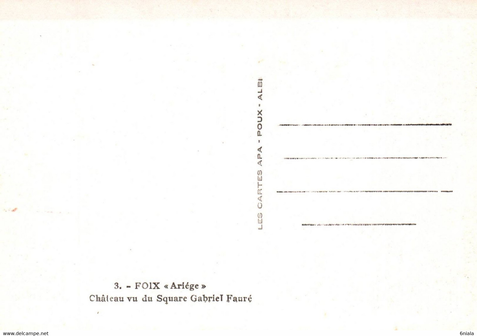 5167 Carte Postale FOIX  Le Château  Vu Du Square Gabriel Fauré           09 Ariège - Foix