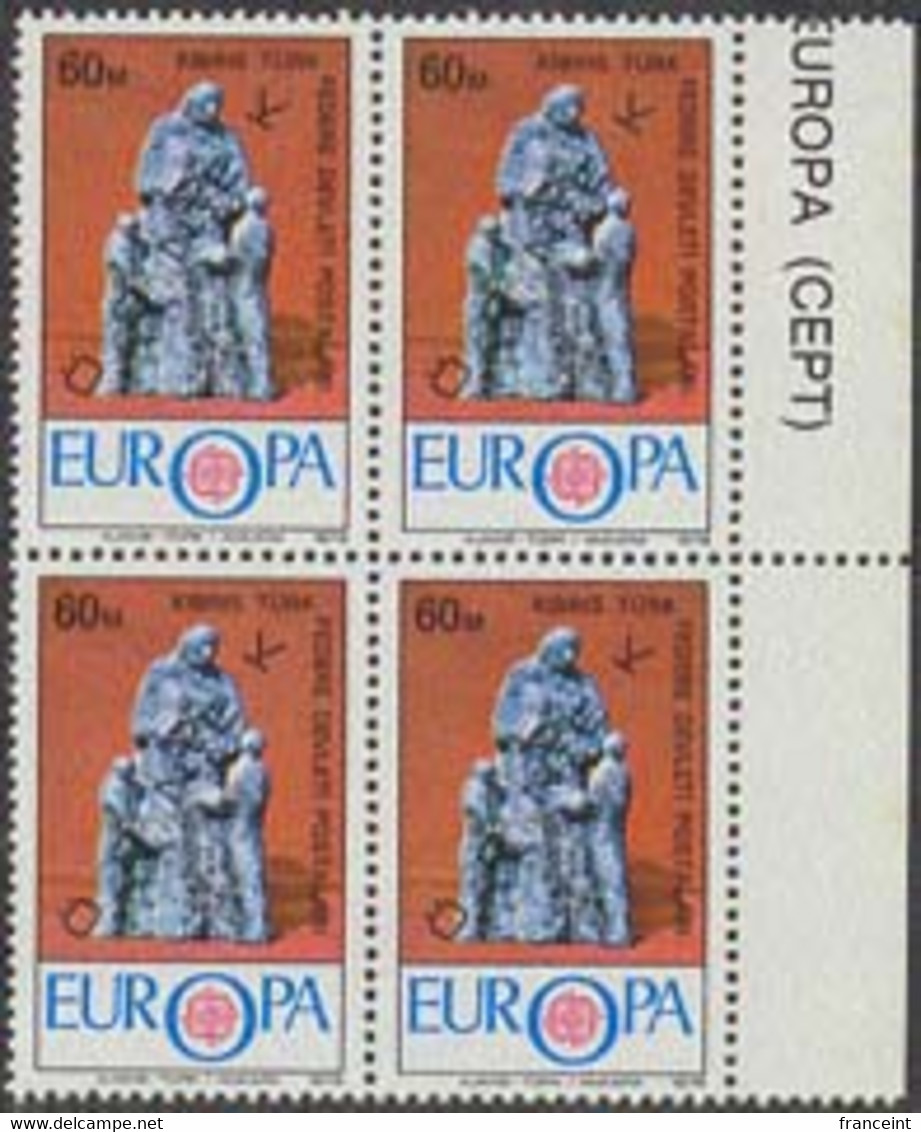 NORTHERN CYPRUS (1976a) "Expectation". Block Of 4 Overprinted ORNEK (specimen). Scott No 30, Yvert No 16 - Other & Unclassified