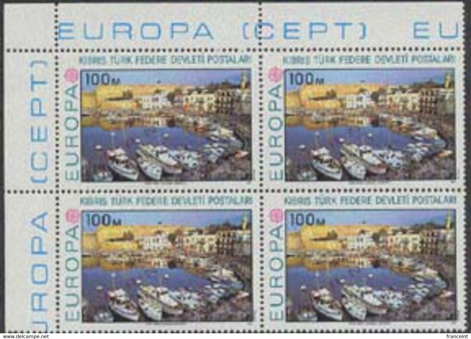 NORTHERN CYPRUS (1977) Kyrenia Port. Block Of 4 Overprinted ORNEK (specimen). Scott No 42, Yvert No 33. - Autres & Non Classés
