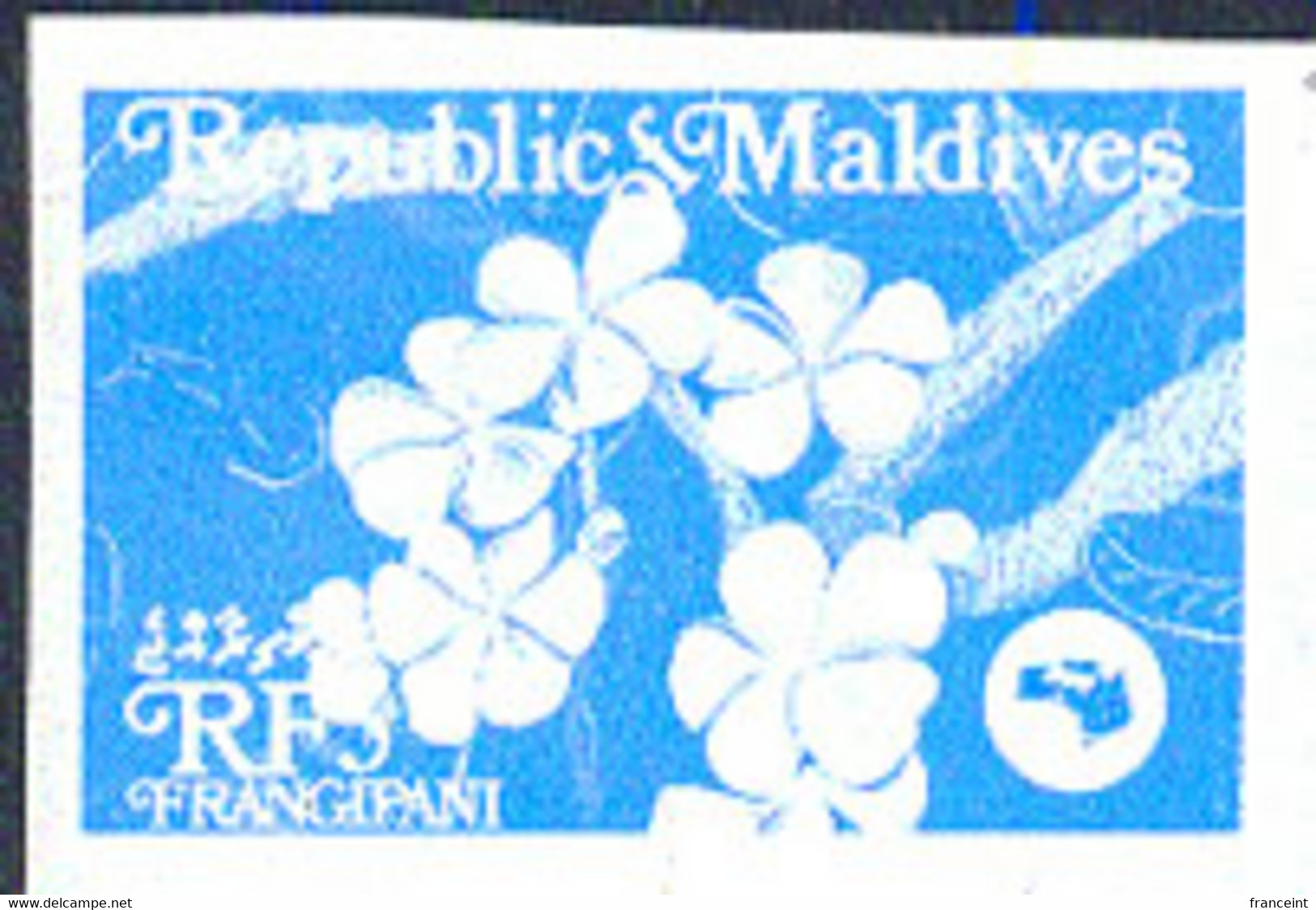 MALDIVES (1984) Frangipani. Series Of 4 Progressive Color Imperforate Proofs. Scott No 1061, Yvert No 958. - Maldives (1965-...)