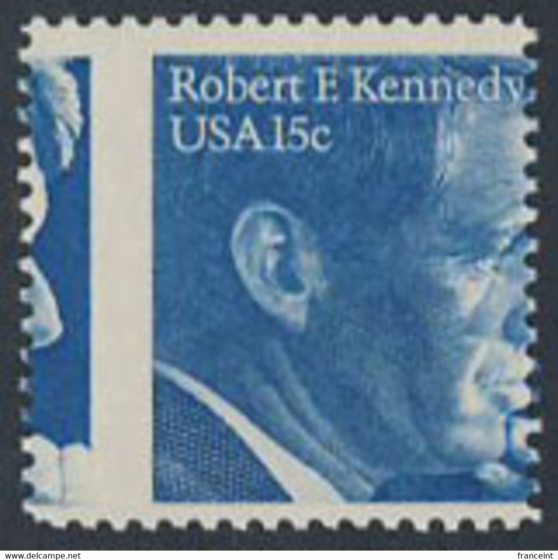 U.S.A. (1979) R. F. Kennedy. Vertical Misperforation Resulting In Kennedy's Nose Appearing On The Left. Scott No 1770 - Errors, Freaks & Oddities (EFOs)