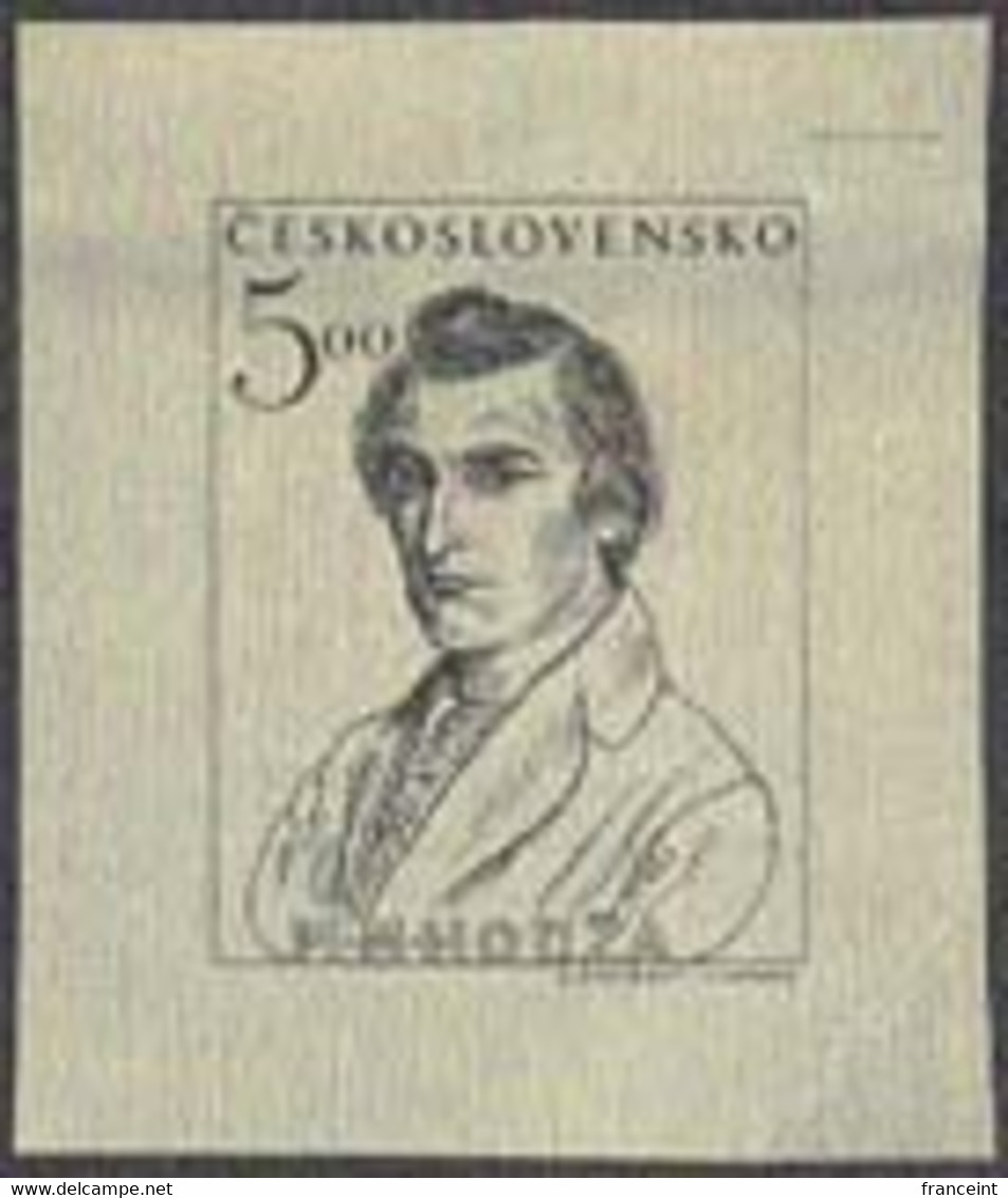 CZECHOSLOVAKIA (1948) Michael Hodza. Die Proof In Black. Scott No 359, Yvert No 476. - Essais & Réimpressions