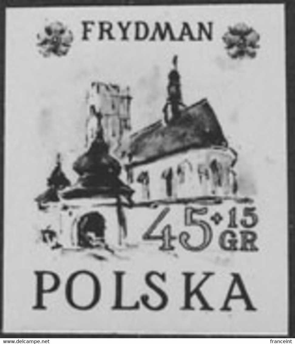 POLAND (1952) Frydman. Black Print. Scott No B85, Yvert No 672. - Essais & Réimpressions