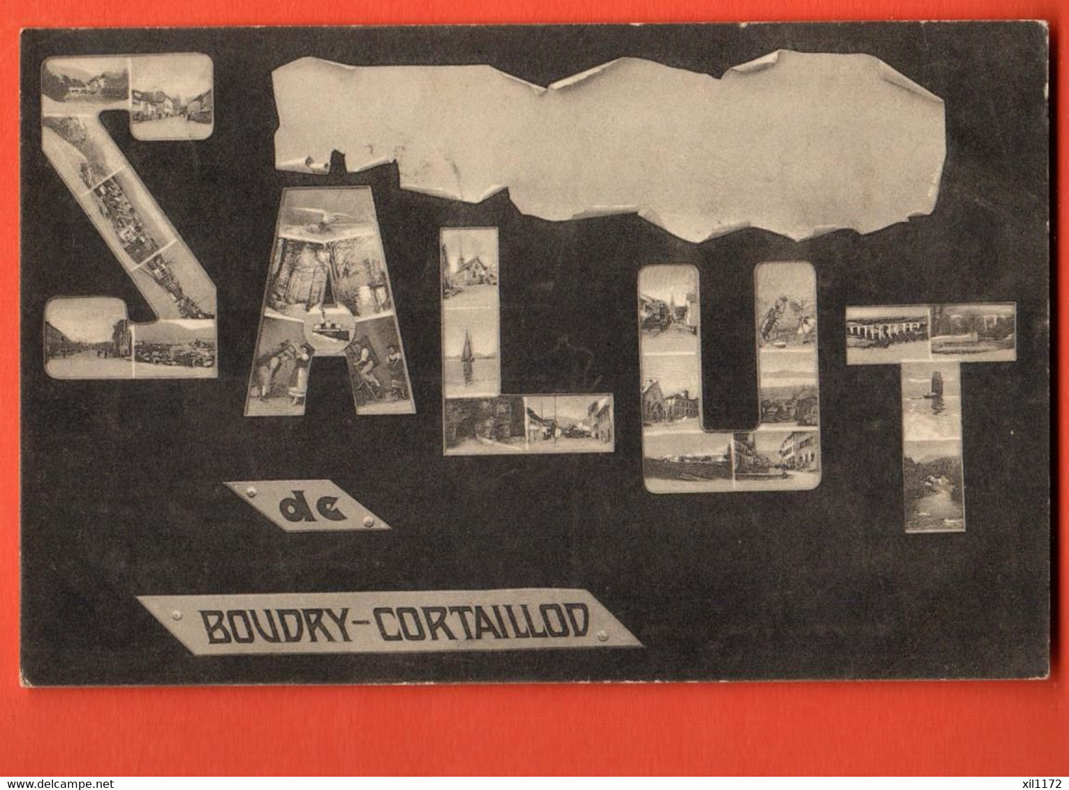ZBY-26 Fantaisie Salut De Boudry-Cortaillod  Circulé Vers Corcelles En 1904 - Boudry