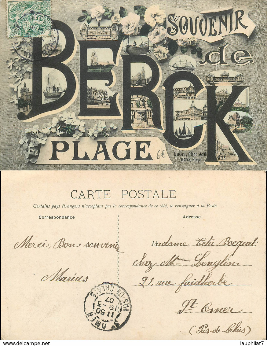 [507709]B/TB//-France  - (62) Pas-de-Calais, Souvenir De Berck-Plage,Bateaux, Eglises Et Cathédrale, Commerce - Berck