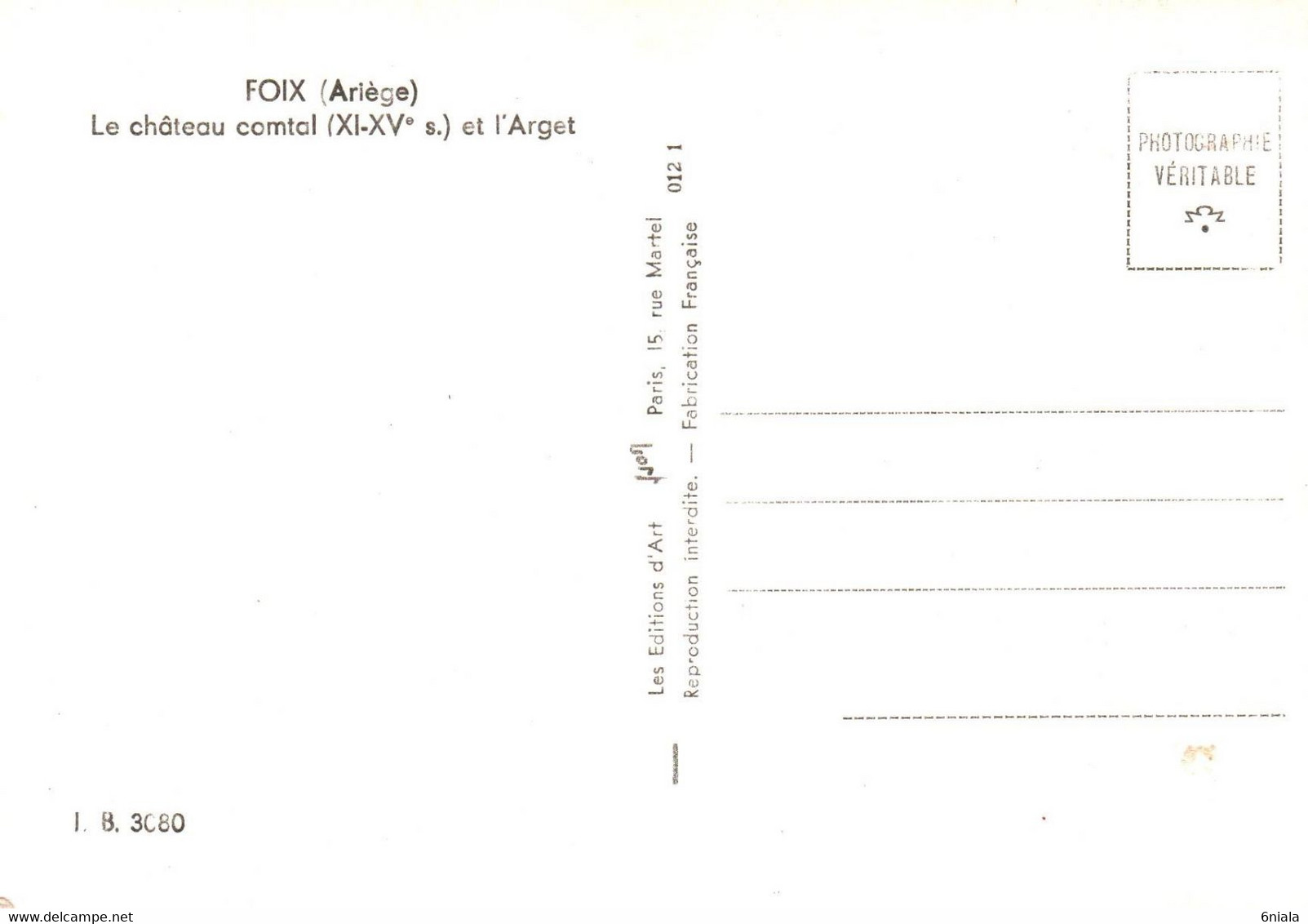 5191 Carte Postale  FOIX  Le Château   Comtal Et L'Arget          09 Ariège - Foix