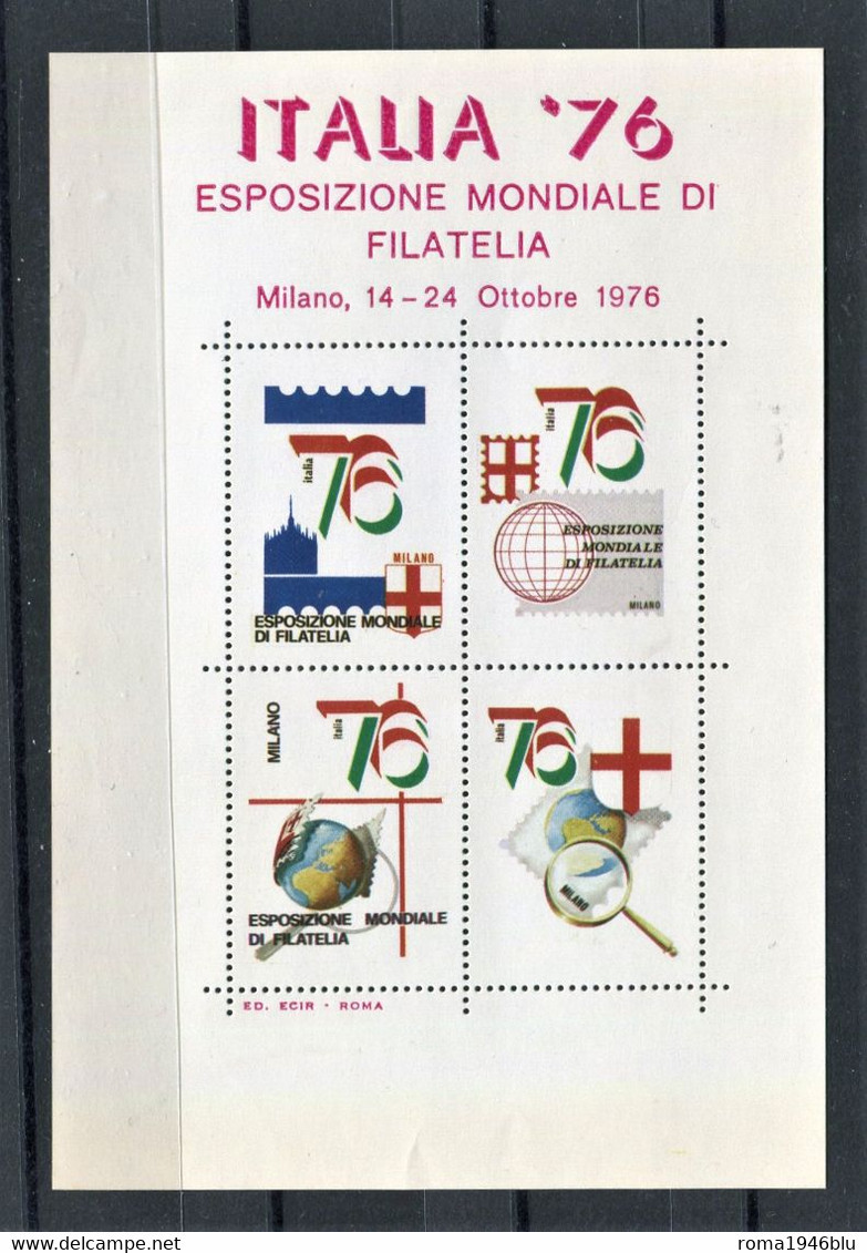 MILANO 1976 ESPOSIZIONE MONDIALE DI FILATELIA - Erinnophilie