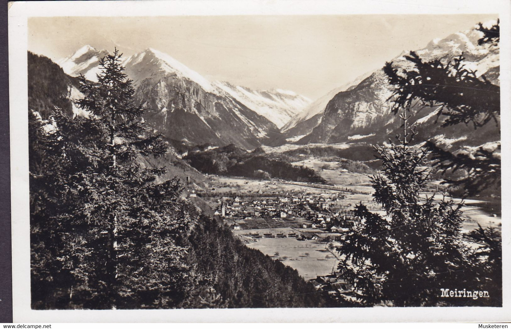 Switzerland PPC Meiringen Kunstanstalt Brügger MEIRINGEN 1932 ROTTEDAM Holland Echte Real Photo Véritable (2 Scans) - Brügg