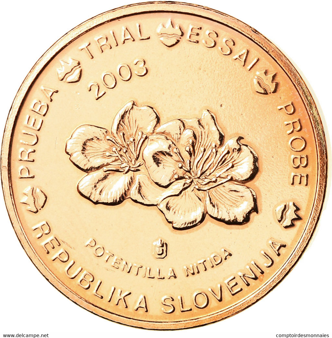 Slovénie, 2 Euro Cent, 2003, SPL, Copper Plated Steel - Essais Privés / Non-officiels