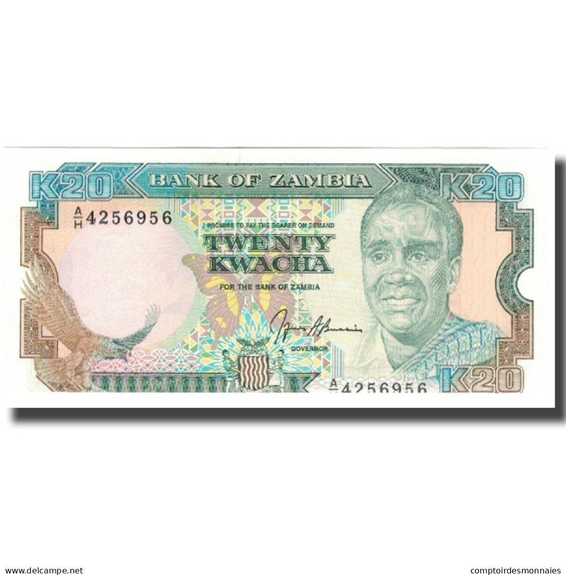 Billet, Zambie, 20 Kwacha, KM:32a, NEUF - Zambia