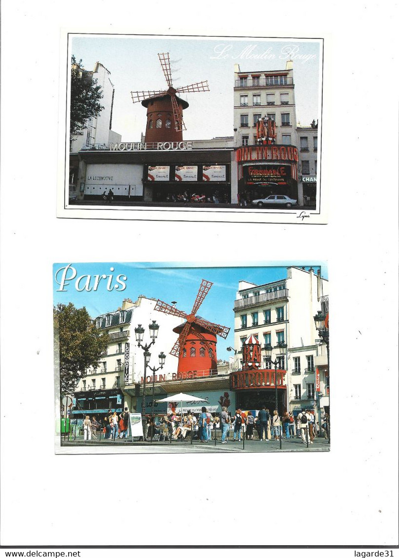 9 Cartes Theme Le Moulin Rouge - Cabarets