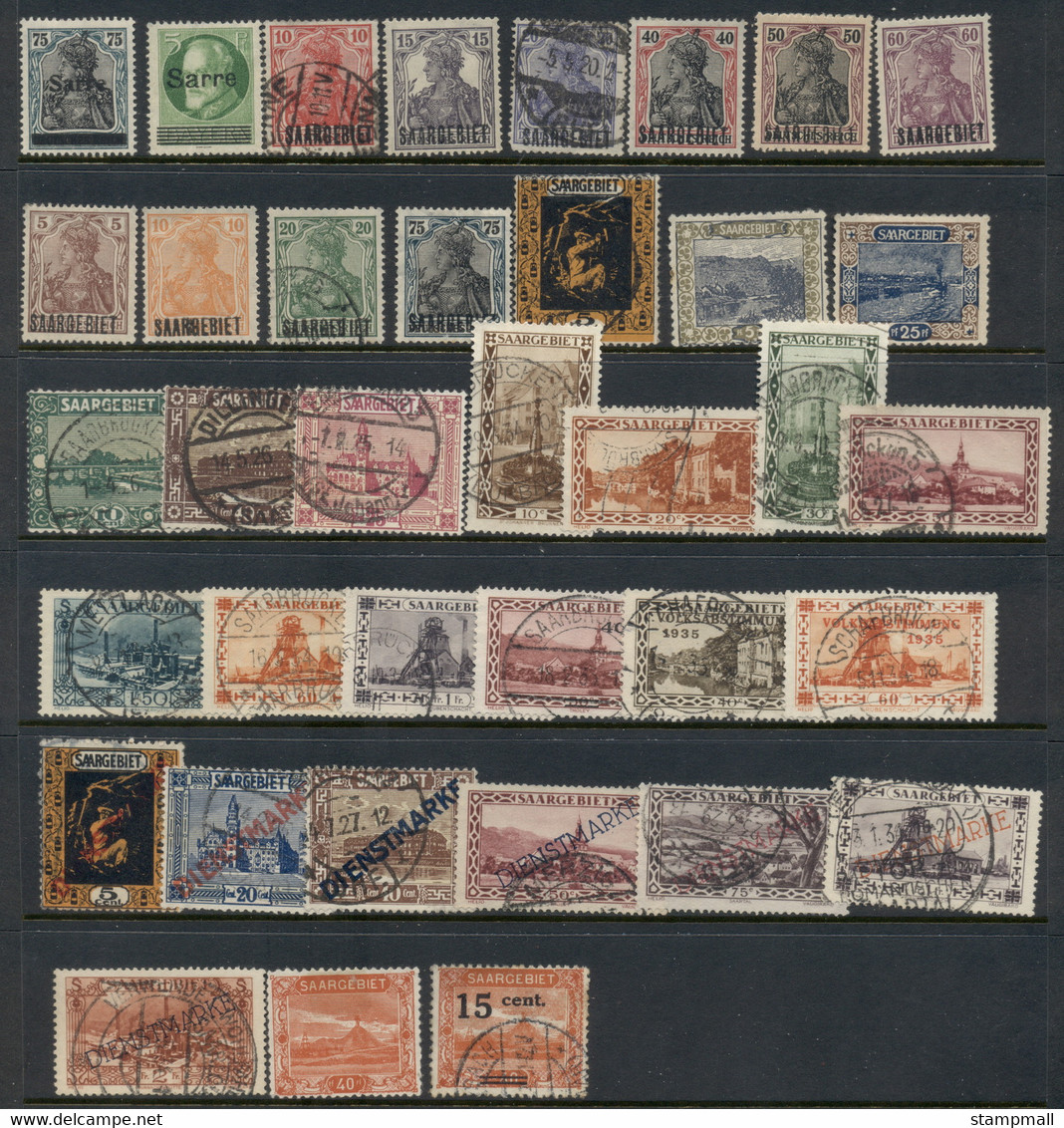 Germany Sarre 1890's On Assorted Oddments FU - Collections