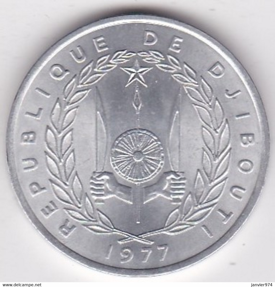 République De Djibouti  5 Francs 1977, En Aluminium , KM# 22 - Djibouti