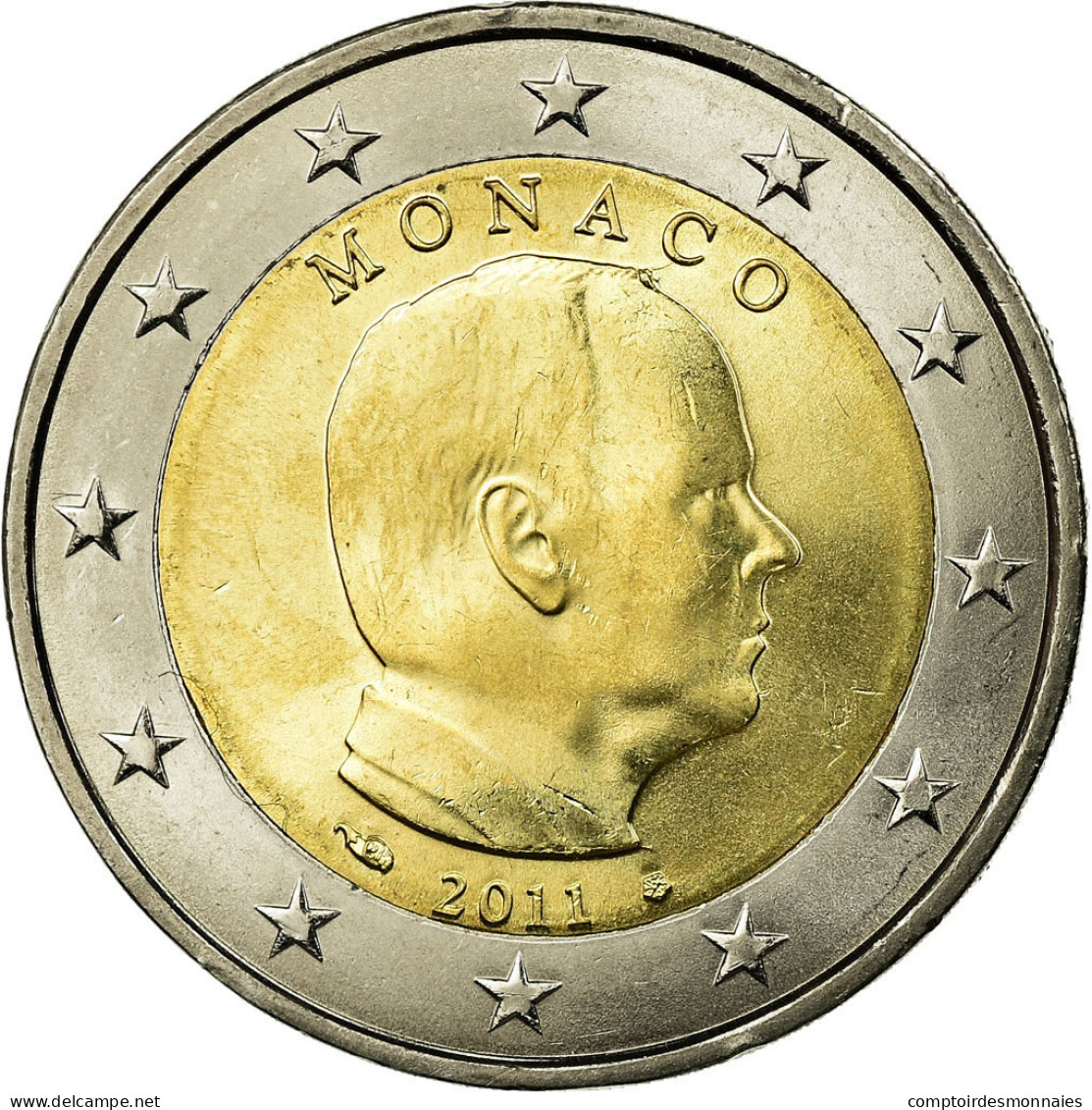 Monaco, 2 Euro, Prince Albert, 2011, SUP, Bi-Metallic, KM:195 - Monaco