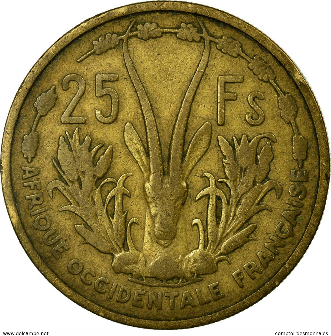 Monnaie, French West Africa, 25 Francs, 1956, Paris, TB+, Aluminum-Bronze, KM:7 - Costa D'Avorio