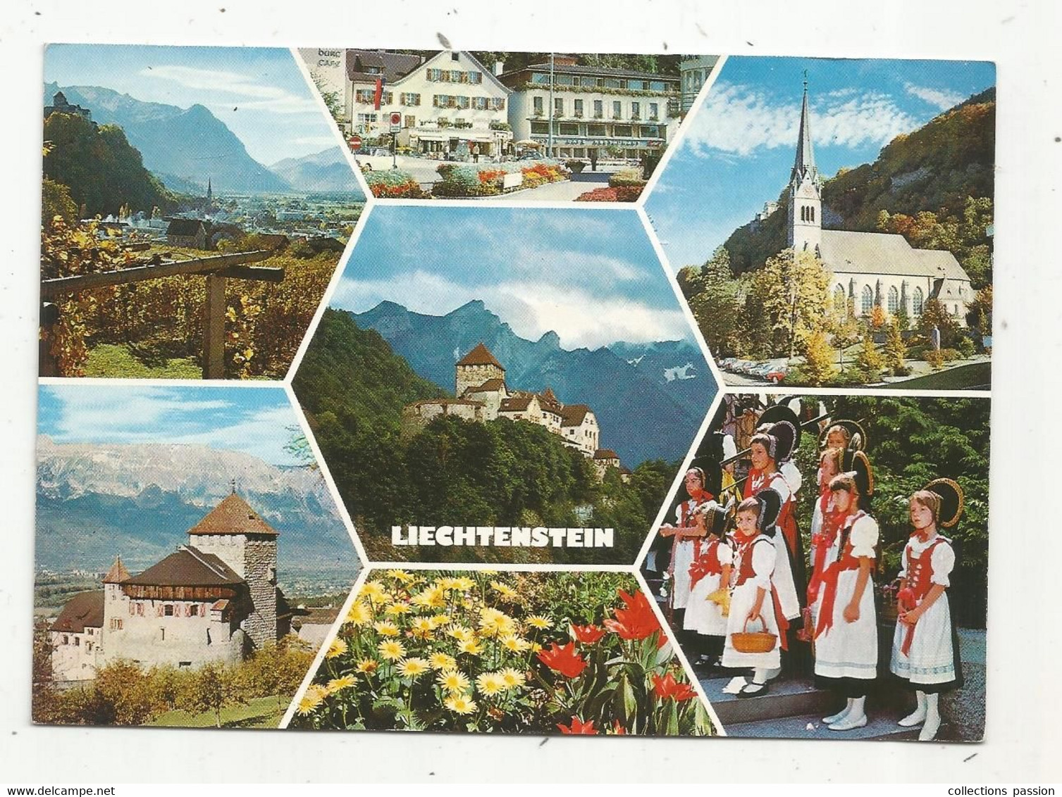 Cp, LIECHTENSTEIN ,  VADUZ , Multi Vues , Vierge - Liechtenstein