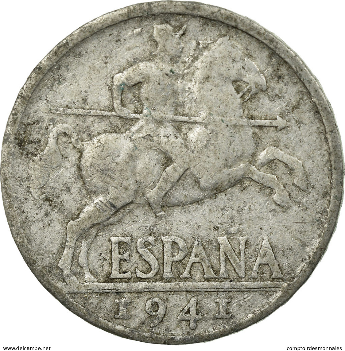 Monnaie, Espagne, 10 Centimos, 1941, TTB, Aluminium, KM:766 - 10 Centesimi