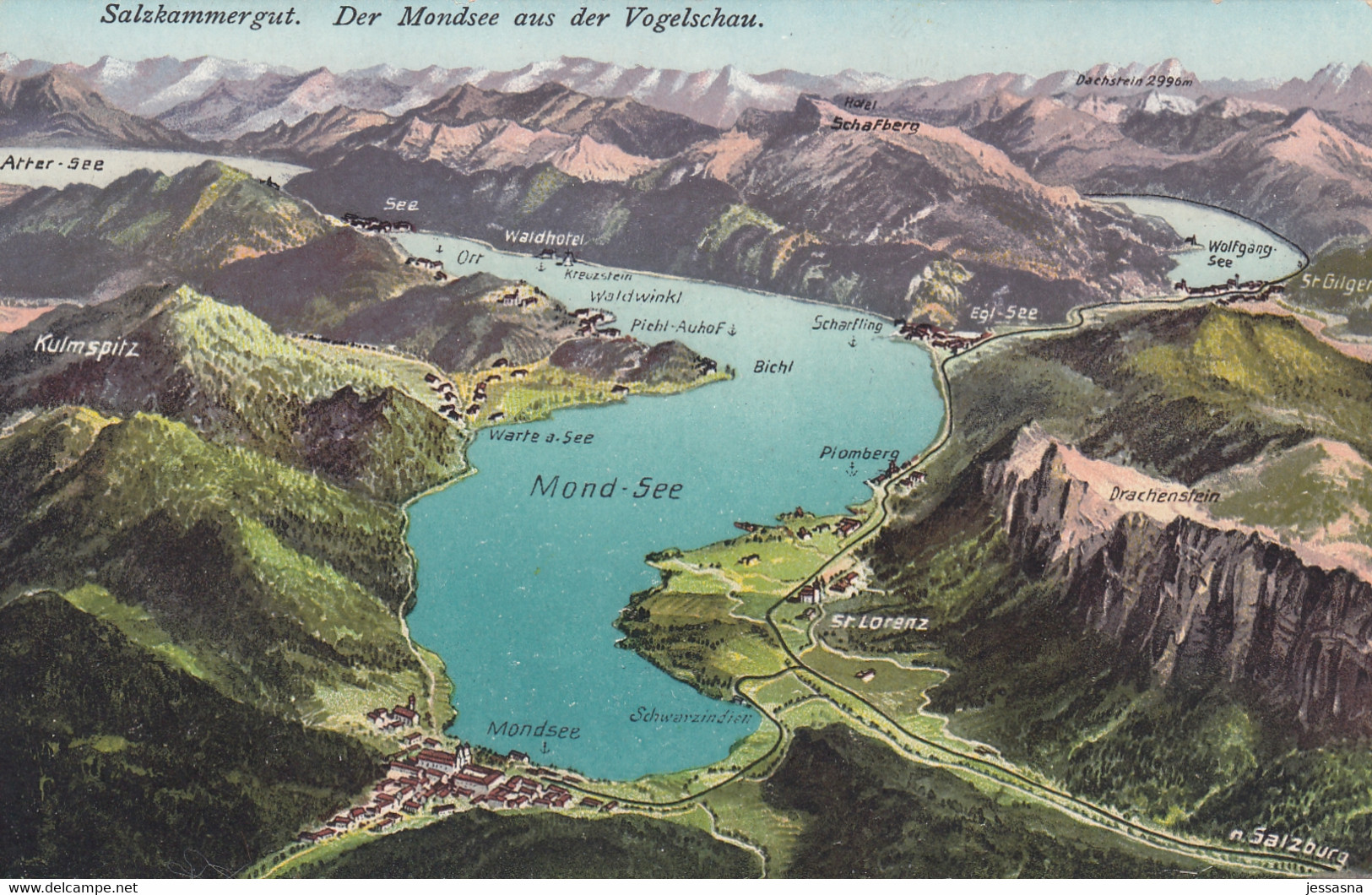 OÖ - Mondsee Aus Der Vogelschau - 1921 - Mondsee