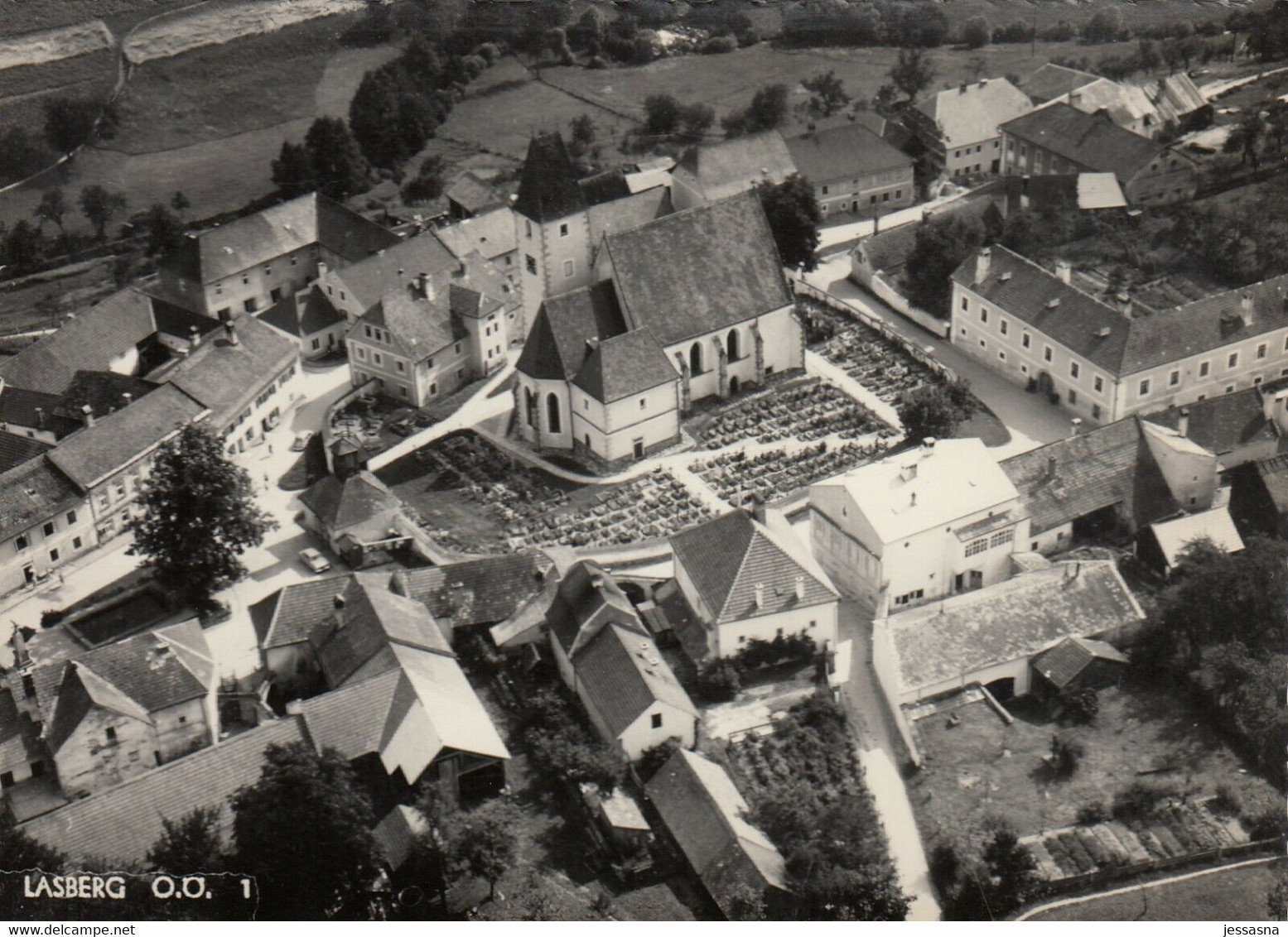 AK - OÖ - Lasberg - Fliegeraufnahme - 1955 - Freistadt