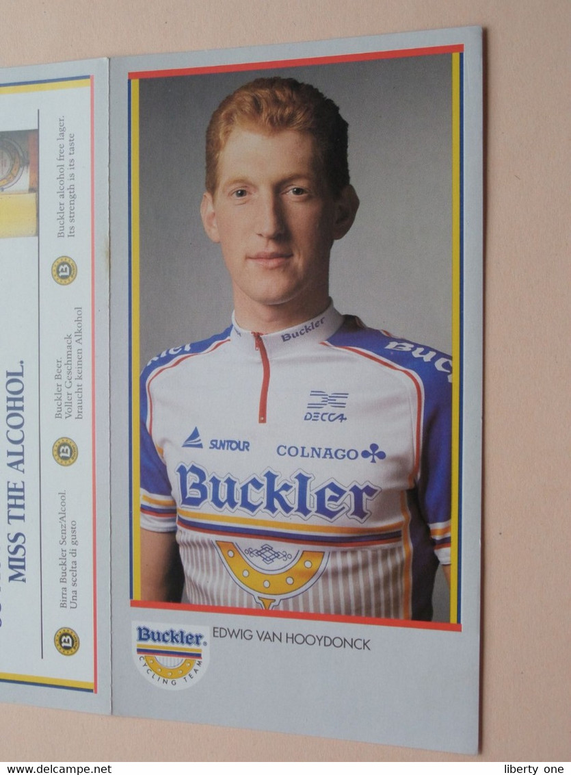 EDWIG VAN HOOYDONCK ( BUCKLER Cycling Team ) Publi Folder Reclame ( Bucker Beer ) ! - Cyclisme