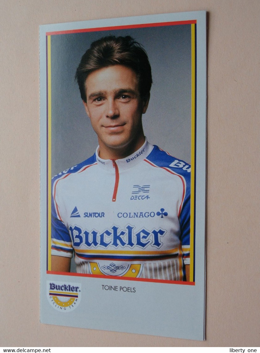 TOINE POELS ( BUCKLER Cycling Team ) Publi Folder Reclame ( Bucker Beer ) ! - Cyclisme