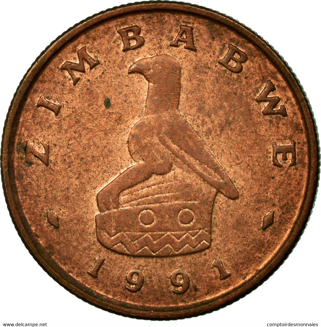 Monnaie, Zimbabwe, Cent, 1991, TTB, Bronze Plated Steel, KM:1a - Simbabwe